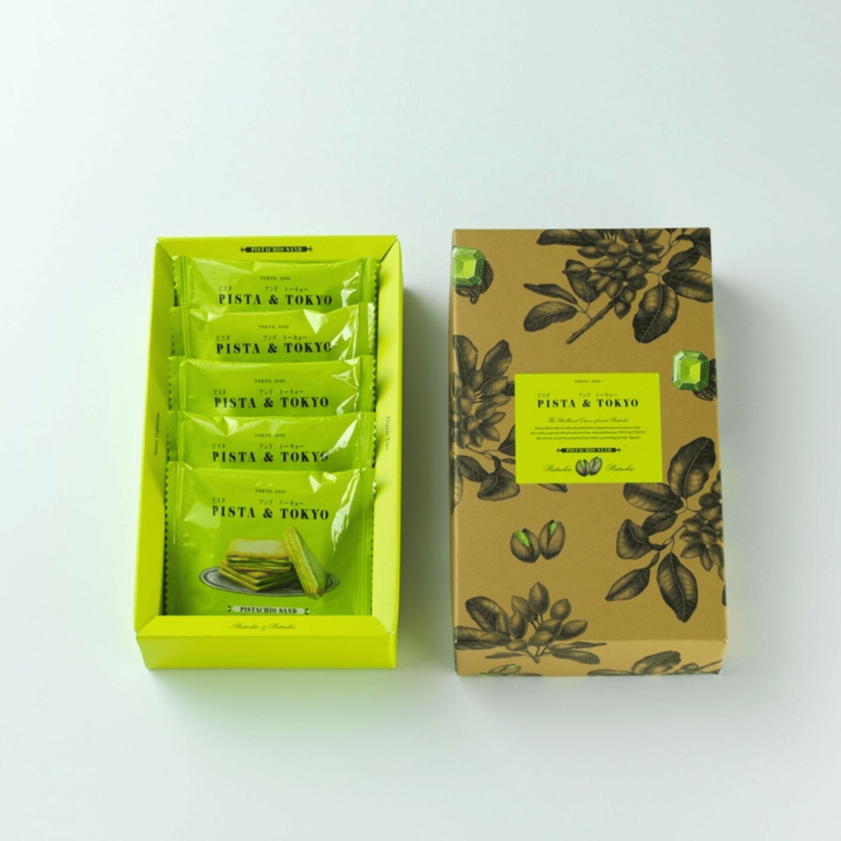 PISTA&TOKYO Pistachio Chocolate Cookies 5pcs 1 box