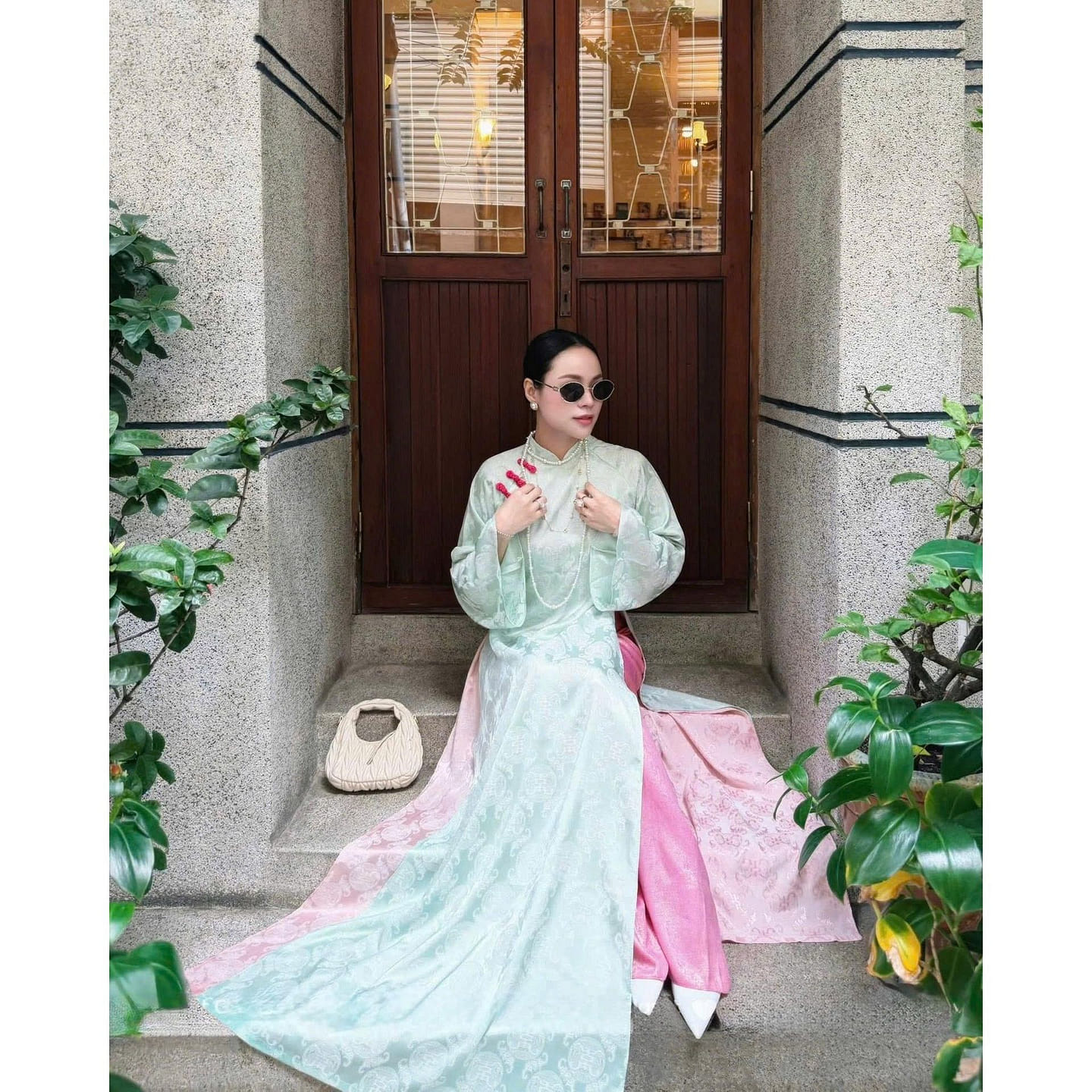 Cocolili Size XL M258 Silk Ao Dai (With Pant) 1 each
