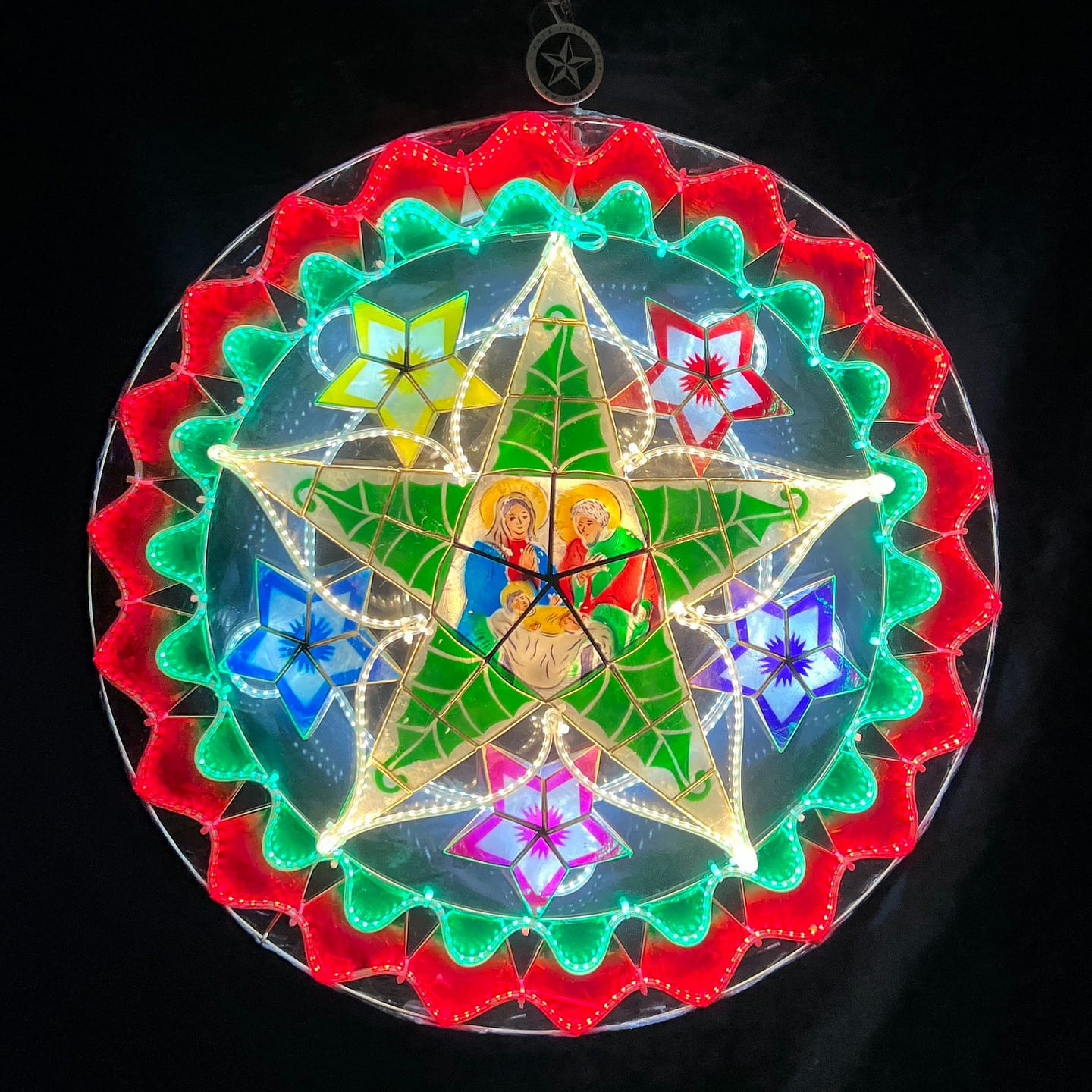 Holy Family Capiz Parol 24 Colored 1 each