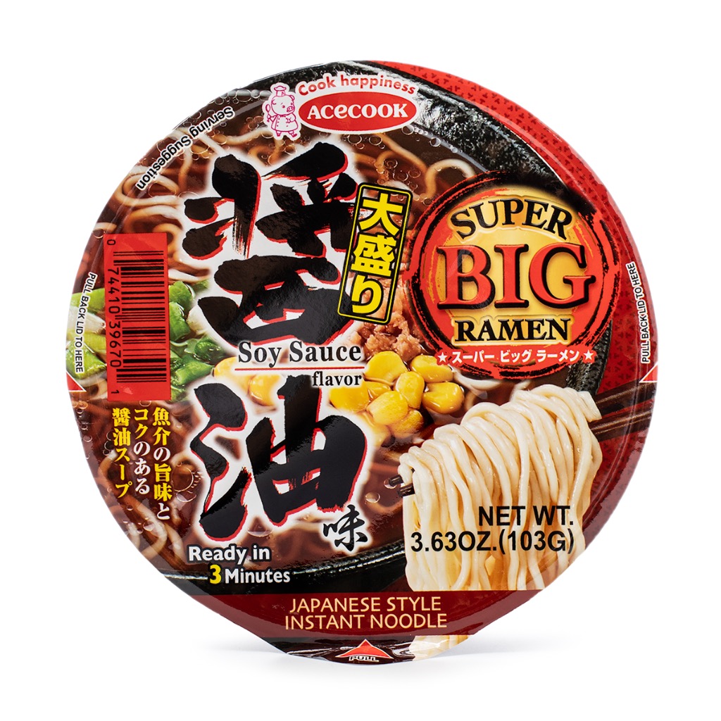 Acecook Super Big Ramen, Soy Sauce Flavor Weee!