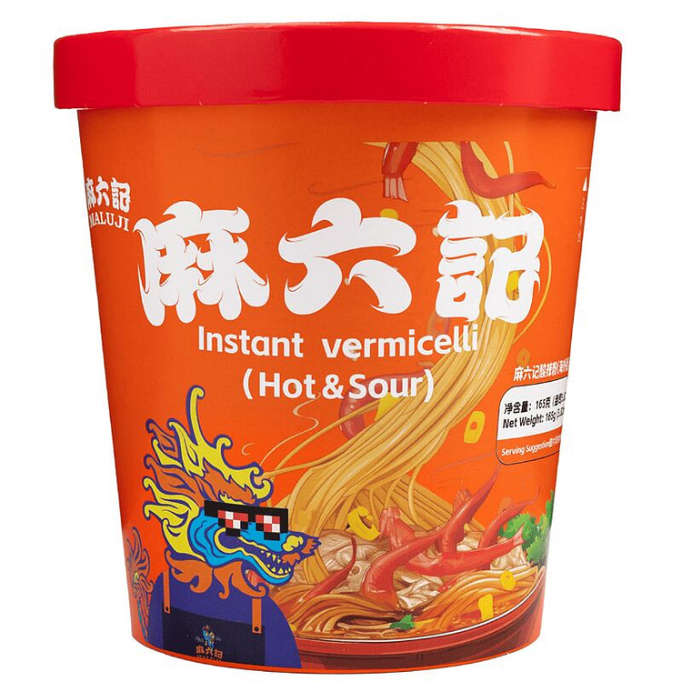 Maliuji Hot & Sour Sweet Potato Noodles 165g* 1box 165 g
