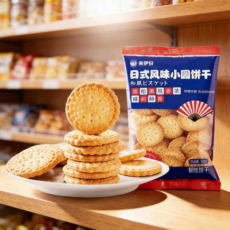 日式小圆饼干 奶盐味休闲零食 1 包