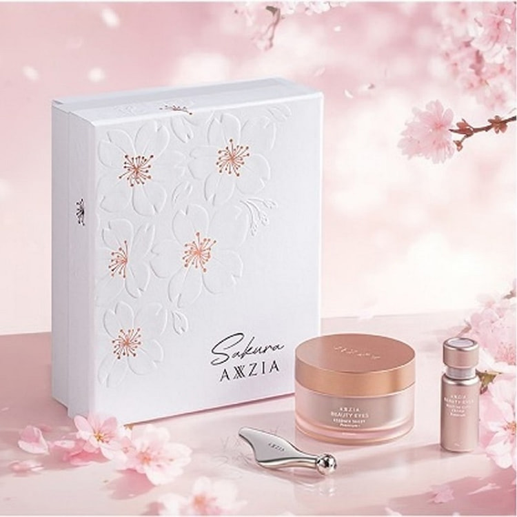 AXXZIA晓姿 眼部护理樱花限定套盒 4D眼膜+眼霜+按摩棒