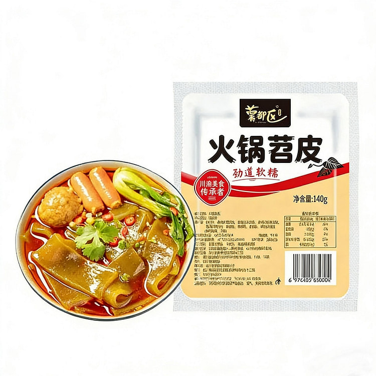 薯都区火锅苕皮水晶苕皮火锅专用木薯红薯苕皮凉拌宽粉 140 克