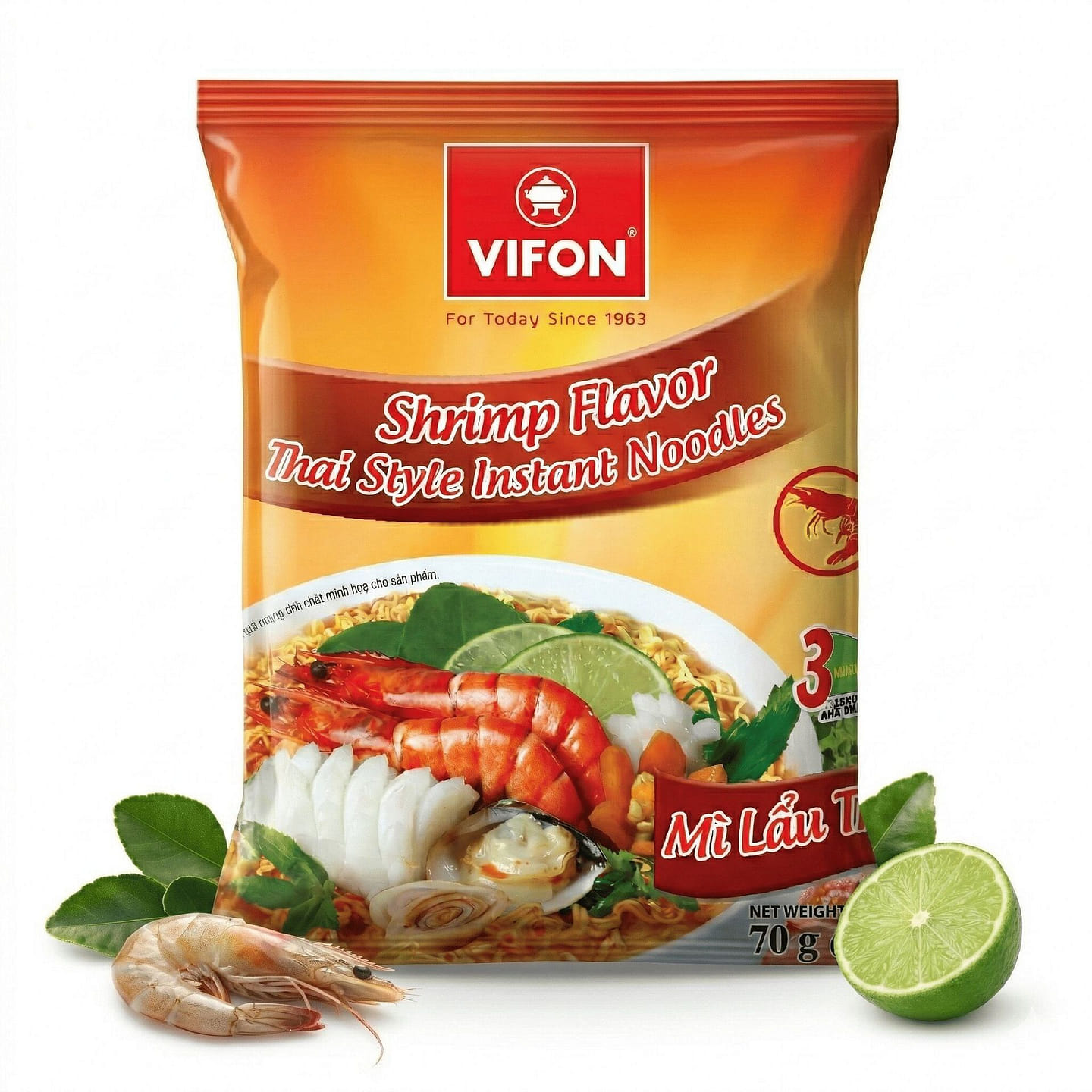[5-PACK] Thai Hotpot Shrimp Flavor Noodle 2.47 oz*5 pack