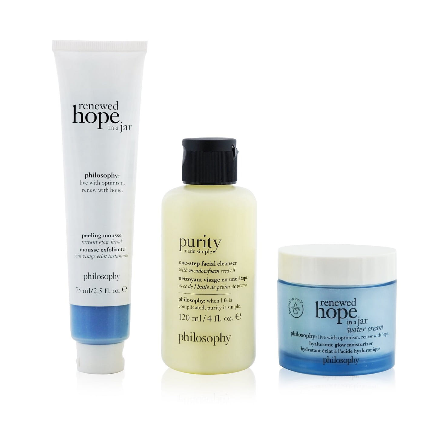 Philosophy Smooth, Glowing & Hopeful 3-Pieces Set 3pcs 3 each