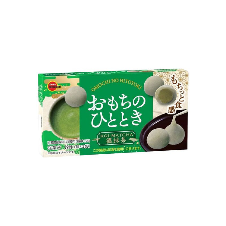 BOURBON 波路梦 浓抹茶麻糬点心 8颗装