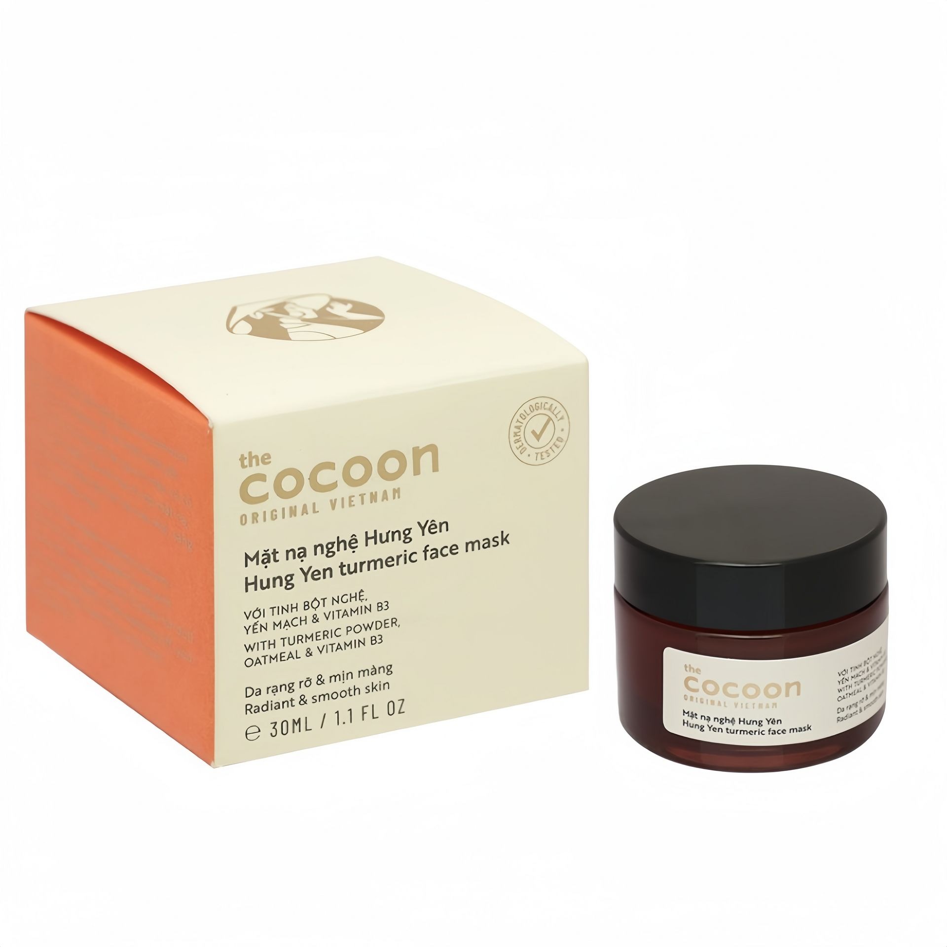 Cocoon Original Vietnam Turmeric Face Mask Cream 1 box