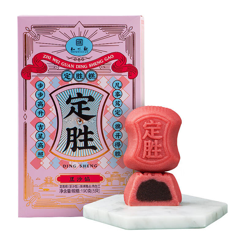 Ding Sheng Gao with Red Bean Paste Filling 190g 1 box