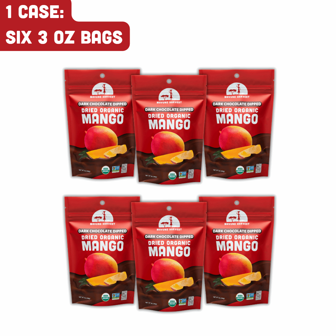 Get Organic Dried Mango Dipped in Dark Chocolate 3 oz / 1 Case