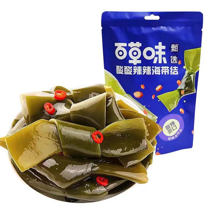 百草味酸辣海带结140g*1袋独立包装即食海味零食 (min 2)