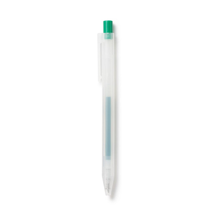 muji ink ballpoint writing pen green