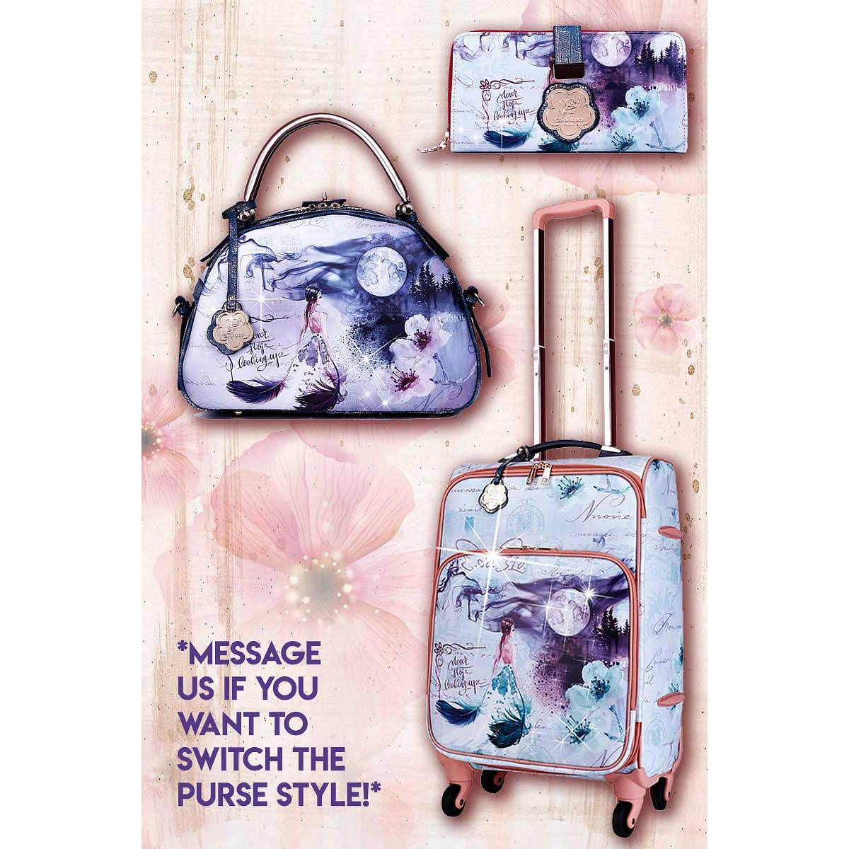 Fairytale 3PC Set | Carry on Luggage with Spinner Wheels [BEL8606-3pcs/Set-GN] 1 each