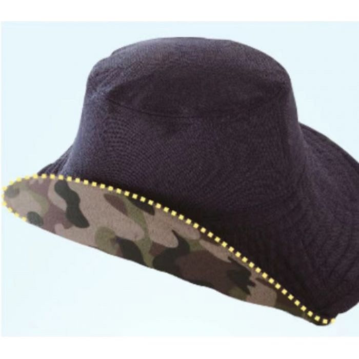 NEEDS UV CUT Kids Hat Navy & Camouflage