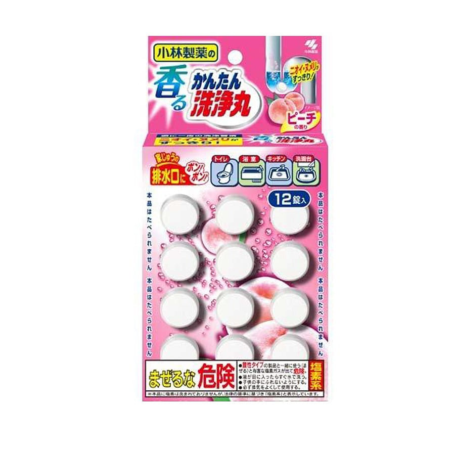 Sewerage Drainage Pipe Deodorant Scavenger Cleaner Peach Flavor 12pc/ 1 each