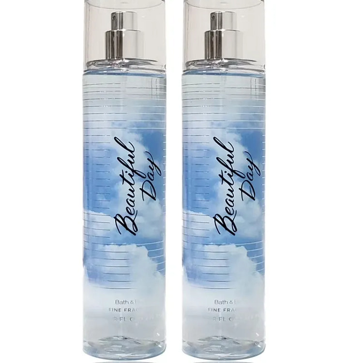 Bath & Body Works BEAUTIFUL DAY Fine Fragrance Bod 2 bottle
