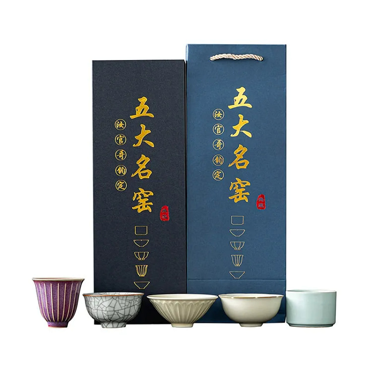故宫文创 五大名窑茶杯 茶具茶盏天地盖礼盒 1 盒