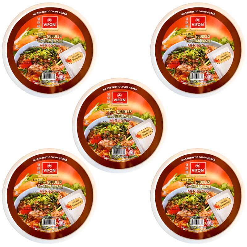 VIFON Asian Style Instant Noodle with Crab Paste pack of 5 1 each