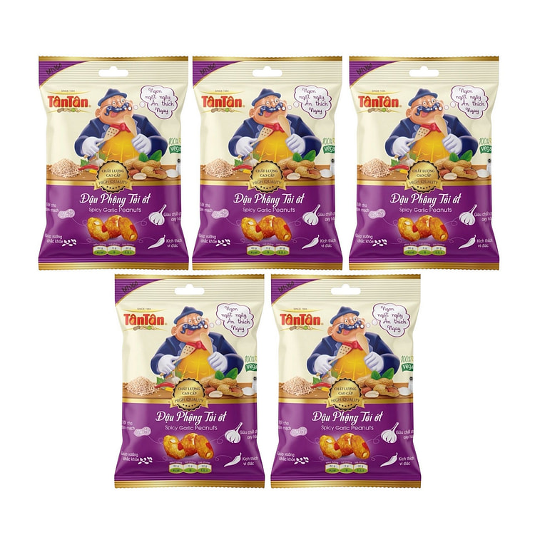 [担担] 香辣蒜蓉花生豆粉 42 克*5 个