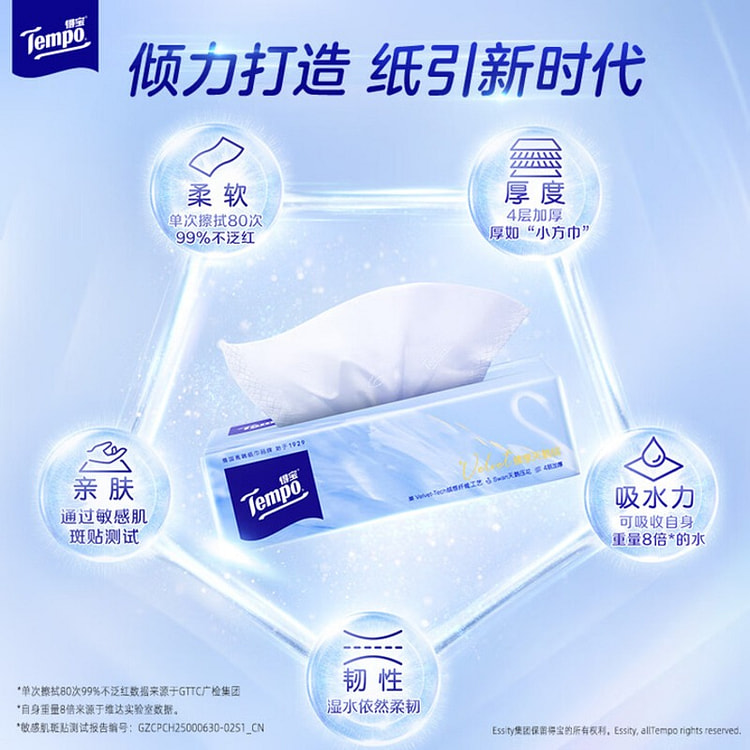 TEMPO Tissue Paper (4-Ply, 60 Sheets) 1 pack