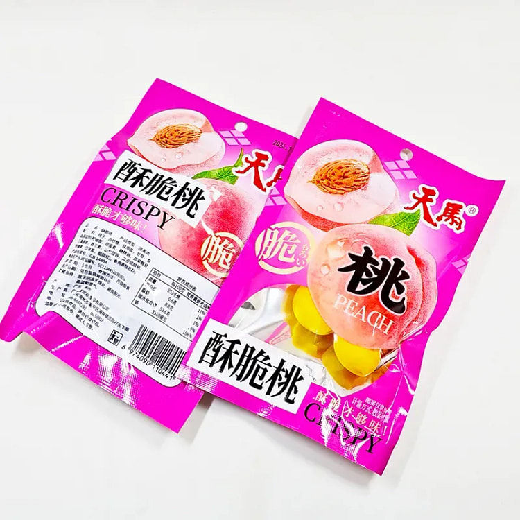 脆桃酸甜桃水蜜桃小黄桃蜜饯果脯桃子 300 克