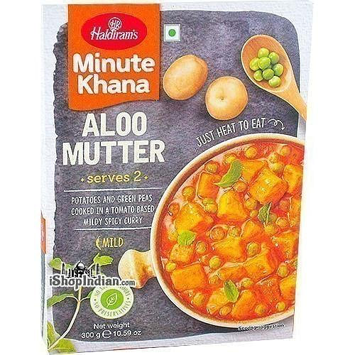 Haldiram’s Aloo Mutter – Minute Khana (Ready-to-Eat), 10.5 oz box 10.5 oz