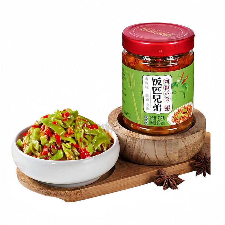 饭匹兄弟 剁椒贡菜 香辣脆椒开胃下饭菜拌饭酱 238 克