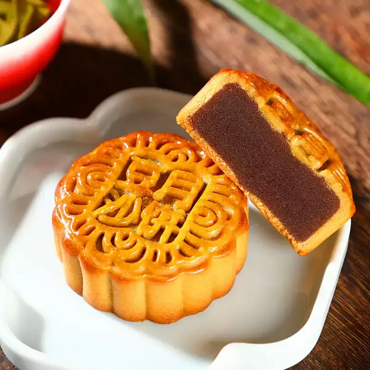 5 mooncakes with red bean paste 500 g