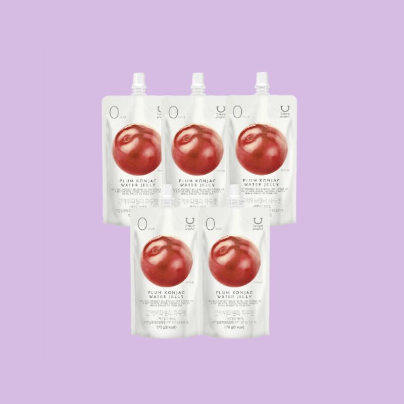 oliveyoung 0kcal plum flavor konjac jelly 5 each