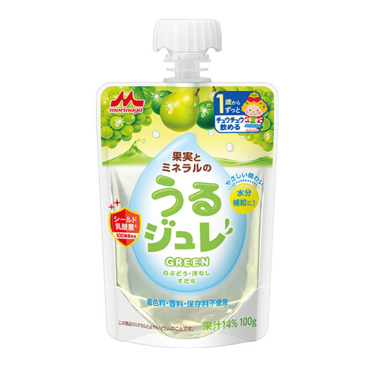 Morinaga fruit and mineral jelly GREEN 100g 100 g