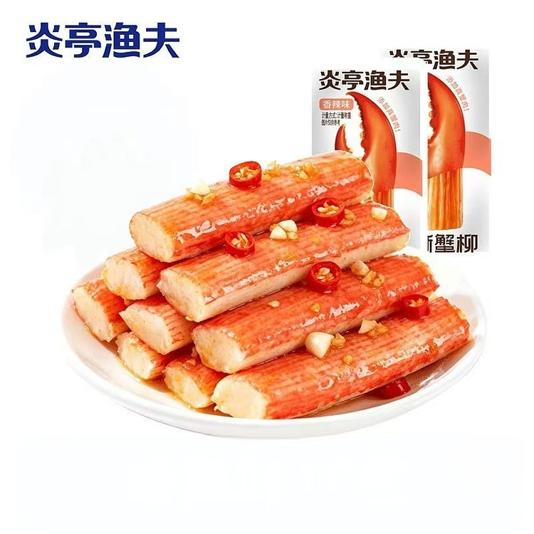 炎亭渔夫手撕蟹柳蟹棒海味零食香辣味90g*1袋 90 克