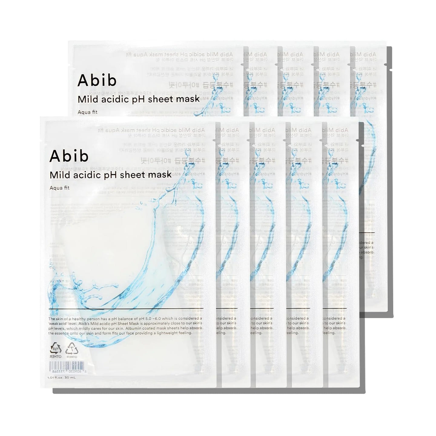 ABIB Mild Acidic pH Sheet Mask Aqua Fit 10ct 1 each