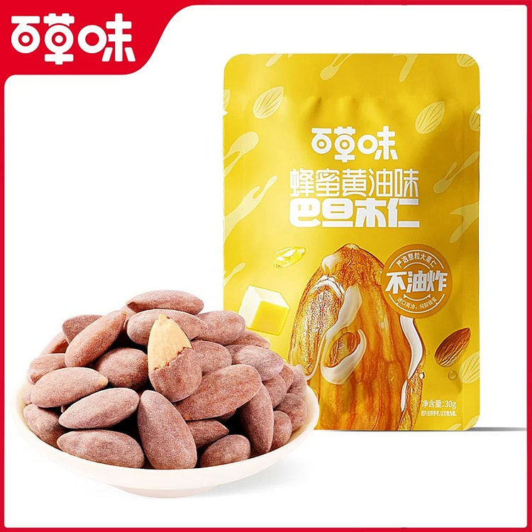 百草味蜂蜜黄油巴旦木仁30g/袋