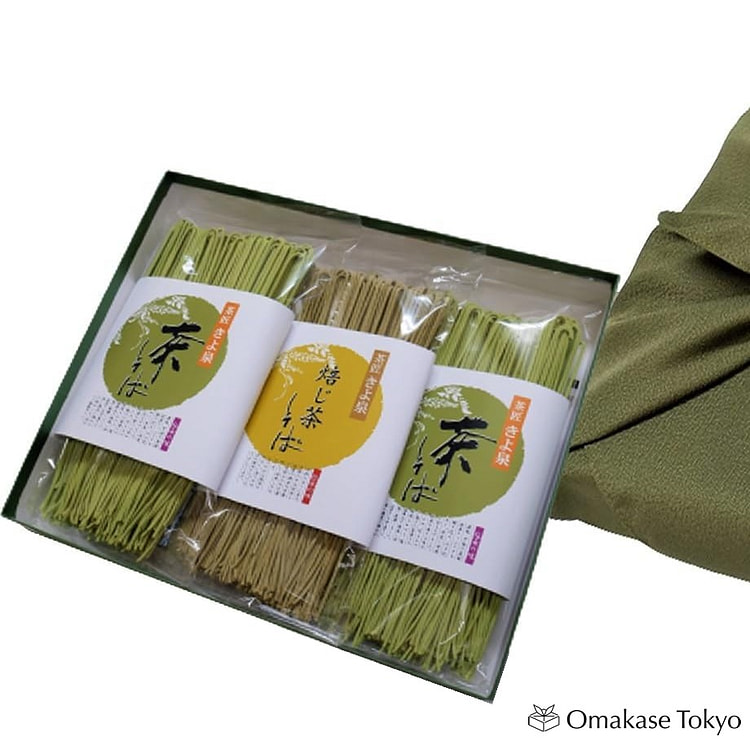 清仙宇治抹茶和焙茶荞麦面
