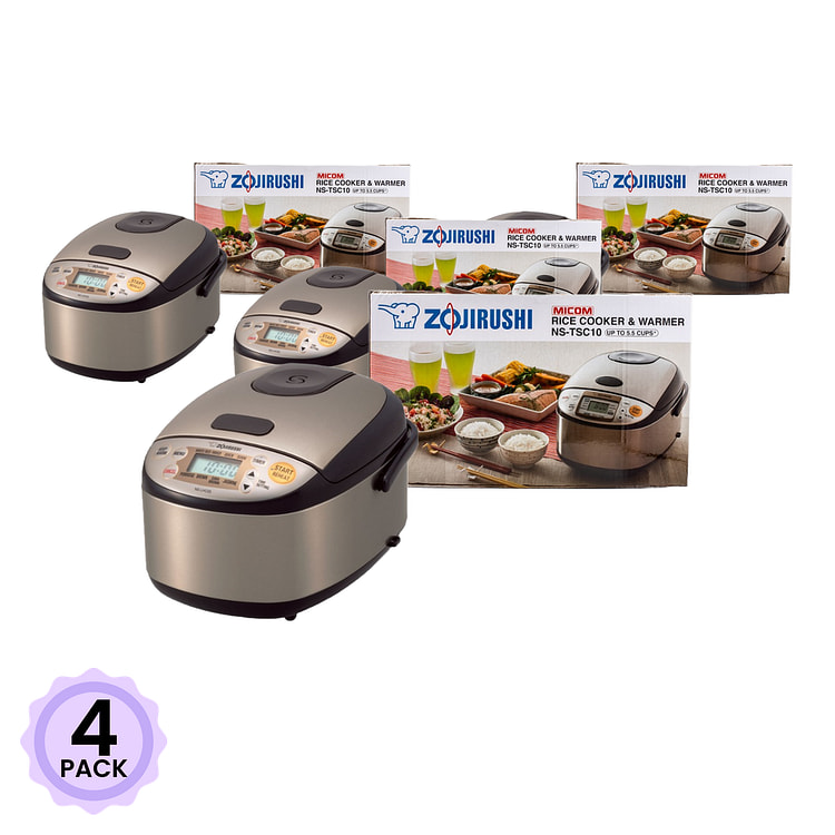 Zojirushi Micom Rice Cooker and Warmer 5.5 Cups, Stainless Brown NS-TSC10XJ