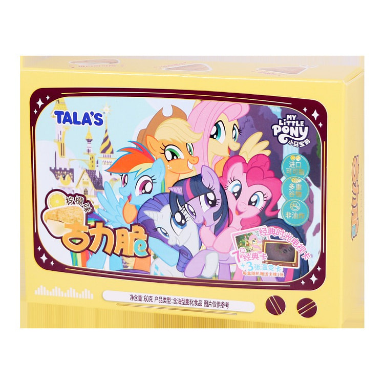 添乐卡通王TALA'S小马宝莉古力脆柠檬味60g