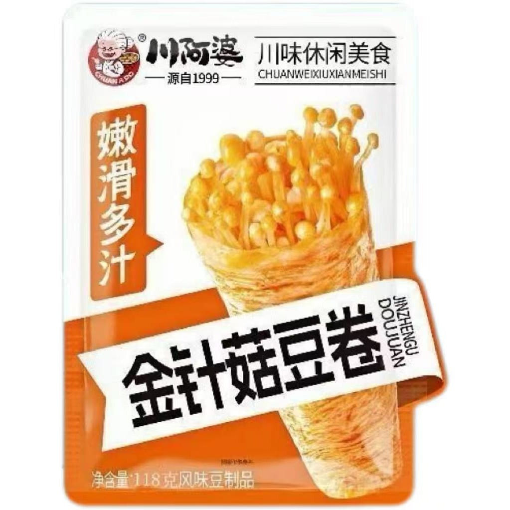 Sichuan Granny Enoki Mushroom Tofu Roll 118g*1 Bag 118 g