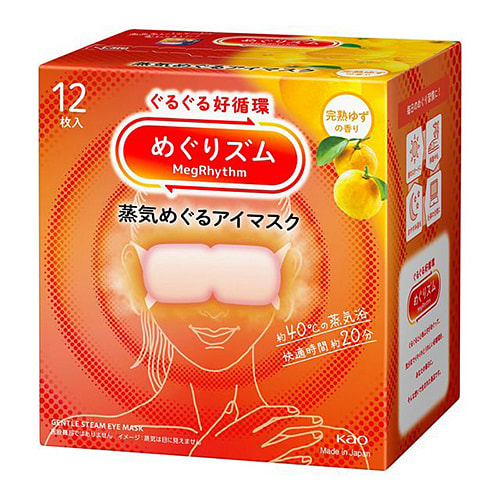 めぐりズム蒸気でホットアイマスク　完熟ゆず 12P 1 個
