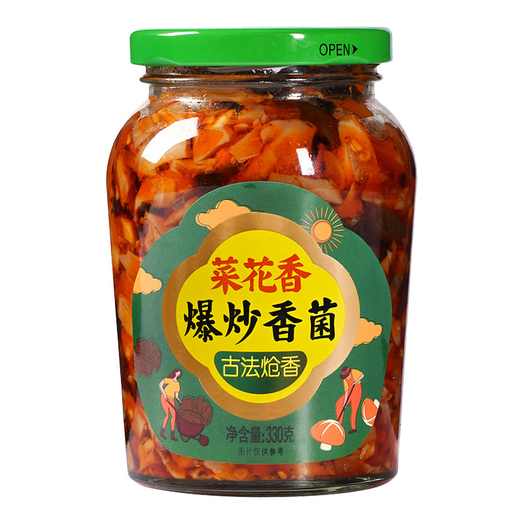 菜花香饭菜配粥榨菜伴侣小咸菜爆炒香菌330g*1瓶