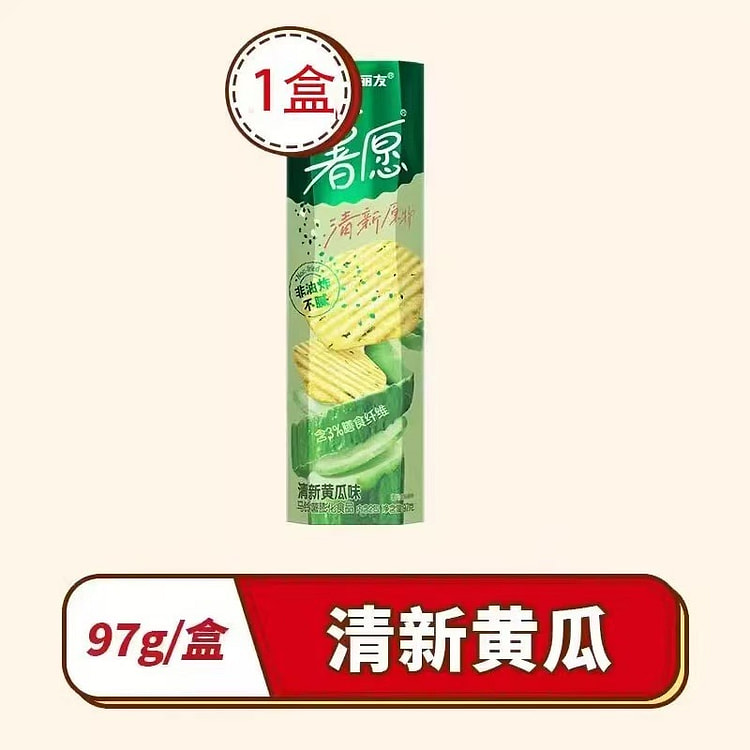 好丽友 薯愿薯片 办公室馋嘴小零食 《黄瓜味》1盒