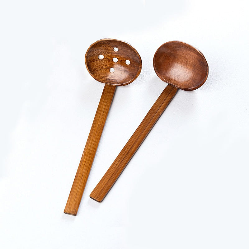 SUMI Artisan-Crafted Soup Ladle & Slotted Spoon 2 count