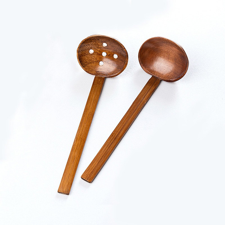 SUMI Artisan-Crafted Soup Ladle & Slotted Spoon