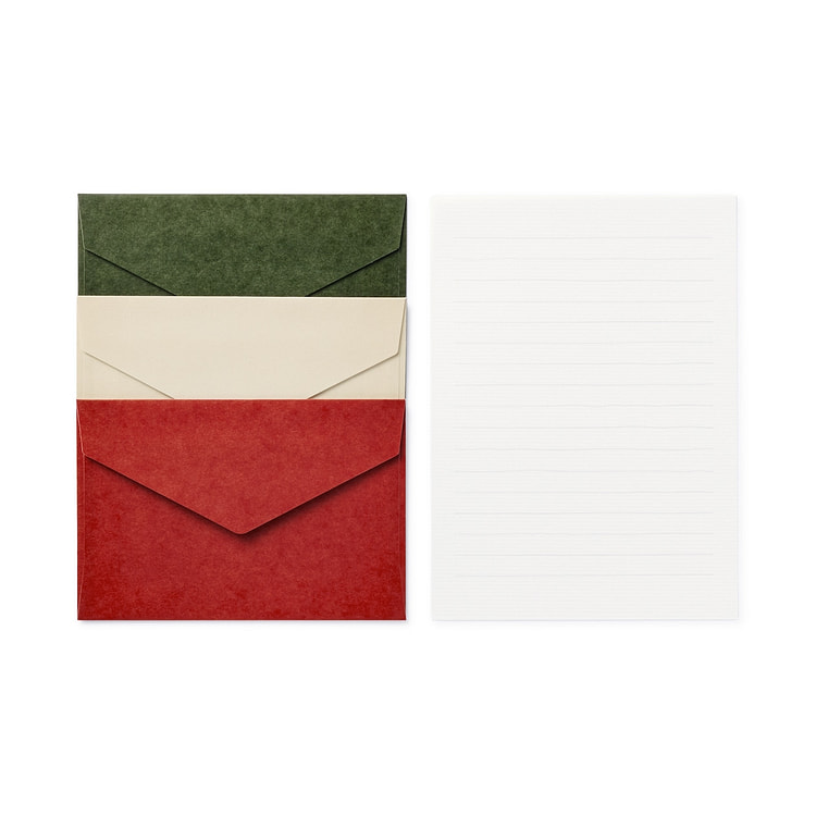 muji 三色信封套装