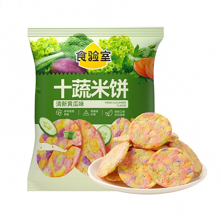 Ten-Vegetable Rice Cakes (Fresh Cucumber Flavor) 30 g