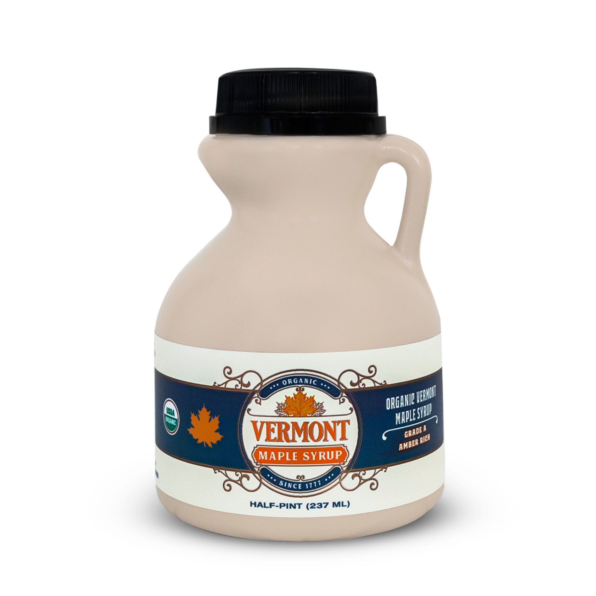 Amber Organic Vermont Maple Syrup - Jug 8 oz - half pint / Single 13.02 온스