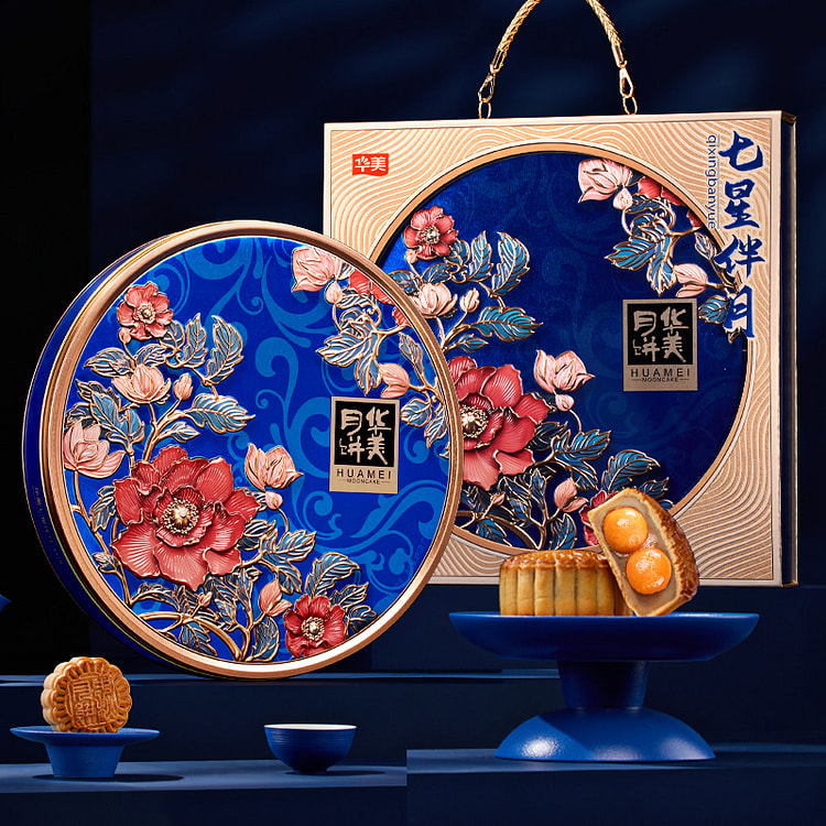 华美七星伴月月饼880g*1盒 880 克
