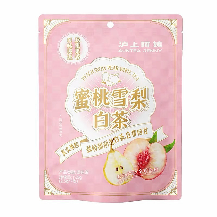 【沪上阿姨】花果冷泡茶《蜜桃雪梨白茶》1袋7泡 17.5 克