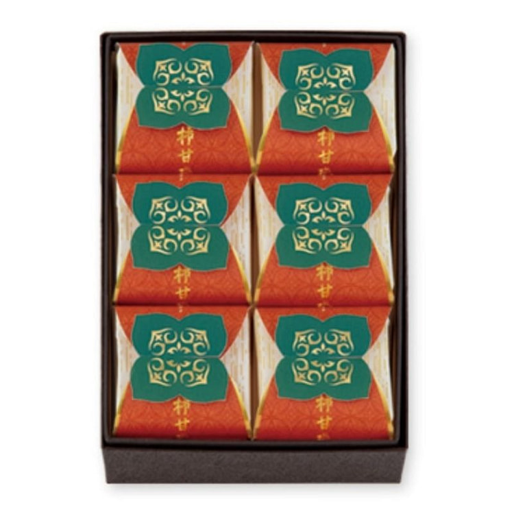 日本传统和菓子老铺宗家 源吉兆庵 秋季限定 柿甘珠 柿子柚子大福 6枚装