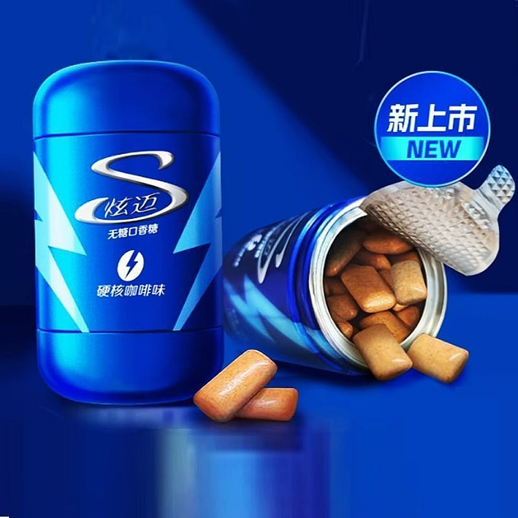 炫迈无糖口香糖咖啡味100粒口气清新休闲糖果零食 140 克