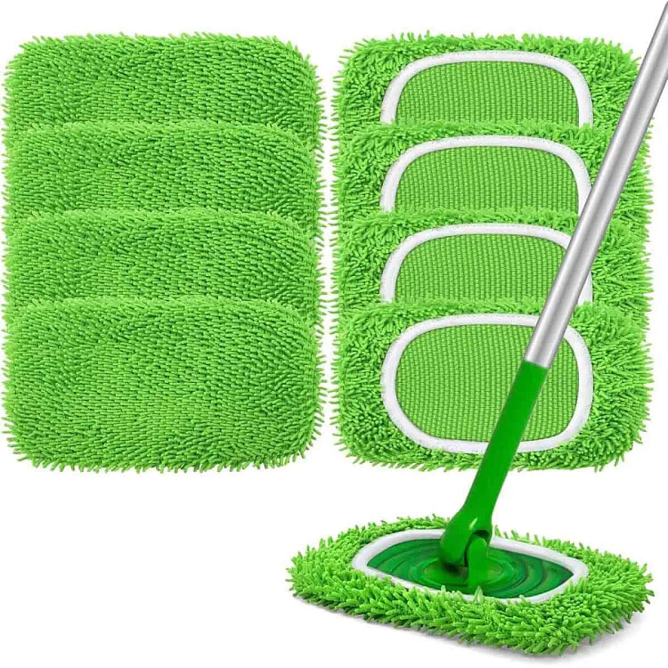 Reusable Microfiber Mop Pads Dry Wet Refills 6 pack